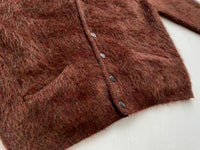 SuperFuzzy&Heavy 50s DRUMMOND Mohair Cardigan XL Brown