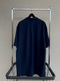 90s Vintage RalphLauren Silk&Linen OpenCollar Shirt L Navy