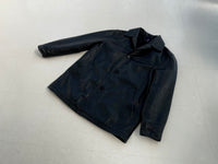 90s Vintage GAP Leather CarCoat M Black