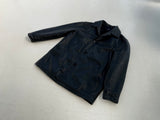 90s Vintage GAP Leather CarCoat M Black