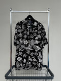 90s Vintage Polo RalphLauren “Black Hawaiian”Opencollar Shirt XL