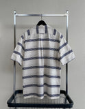 90s Vintage Polo RalphLauren CALDWELL OpenCollar Border Shirt XL White