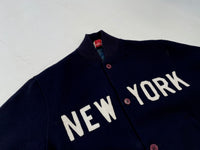 80s Empire NEWYORK Varsity Jacket M DeepNavy