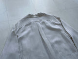 90s Polo RalphLauren Silk&Linen L/S Shirt M White