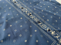 90s Vintage RalphLauren Indigo Paisley CLAYTON OpenCollar Shirt XL