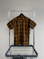 60s Vintage ARROW ShadowPlaid S/S Shirt M Brown