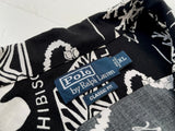 90s Vintage Polo RalphLauren “Black Hawaiian”Opencollar Shirt XL