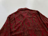 90s Polo RalphLauren Marlowe Paisley Rayon L/S Shirt M Burgundy