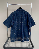 90s Vintage RalphLauren Indigo Paisley CLAYTON OpenCollar Shirt XL