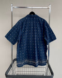 90s Vintage RalphLauren Indigo Paisley CLAYTON OpenCollar Shirt XL