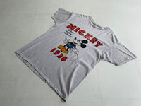 80s Vintage MickeyMouse BluePants T-shirt White