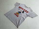 80s Vintage MickeyMouse BluePants T-shirt White