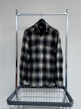 90s Vintage Polo RalphLauren Shadow Plaid Western Shirt M Black&White