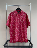 90s Vintage Polo RalphLauren 100% Rayon Triangle OpenCollarShirt M Pink
