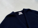 60s Almorett Wool Cardigan XL Navy