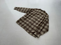70s PENDLETON ShadowPlaid Board Shirt L Mocha