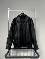 80s Burberrys Leather Jacket Black