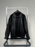 80s Burberrys Leather Jacket Black