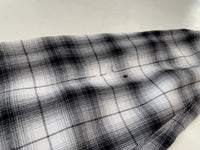 50s Vintage TOWNCRAFT ShadowPlaid Loop Shirt M Black&White