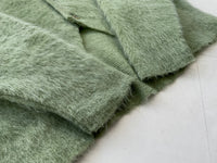 60s Sears Mohair Cardigan L SilverGreen