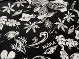90s Vintage Polo RalphLauren “Black Hawaiian”OpenCollar Shirt L Black