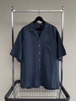 90s Vintage RalphLauren CALDWELL Opencollar Shirt XL Asphalt Gray