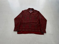 90s Polo RalphLauren Marlowe Paisley Rayon L/S Shirt M Burgundy