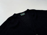 70s Vintage LordJeff Mohair Alpaca Cardigan XL Black