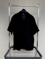 90s Vintage RalphLauren CLAYTON OpenCollar Shirt L Black