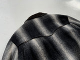 90s SANTAFE TRAIL ShadowPlaid Wool Jacket M Black&White