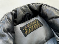 80s Eddie Bauer Leather Puffer Jacket Black