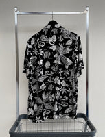 90s Vintage Polo RalphLauren “Black Hawaiian”OpenCollar Shirt L Black