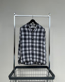 50s Vintage TOWNCRAFT ShadowPlaid Loop Shirt M Black&White