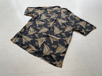 90s Vintage RalphLauren CALDWELL OpenCollar Rayon Shirt Yacht L