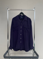 90s Polo RalphLauren STEWARD Rayon Shirt L DeepPurple