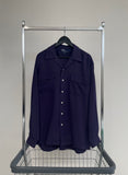 90s Polo RalphLauren STEWARD Rayon Shirt L DeepPurple