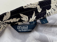 Vintage Polo RalphLauren Black Hawaiian Swim Shorts L