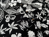 90s Vintage RalphLauren Hawaiian OpenCollar Shirt XXL Black&White