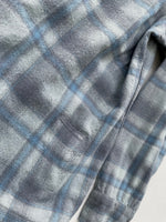 70s Vintage Pendleton ShadowPlaid Wool Board Shirt XL Turquoise&Gray