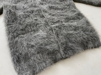 60s Brentwood Mohair Cardigan L SilverGray