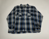 50s vintage Ombre shadow check blueXgrayXwhite L