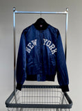 80s Empire NEWYORK Varsity Satin Jacket L