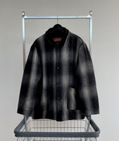 90s SANTAFE TRAIL Ombré Wool Jacket M Black&White