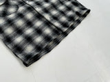 60s Vintage goldenLine Shadow Plaid Wool shirt Black&White M