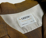 50s vintage Arrow Ombre opencollar rayonshirt Mustard XL