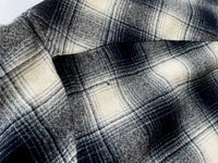 70s Vintage PENDLETON ShadowPlaid Western Shirt L Black&White