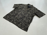 90s Vintage Polo RalphLauren CLAYTON “BlackFlower”Shirt L Black