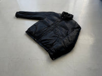 80s Eddie Bauer Leather Puffer Jacket Black