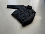 80s Eddie Bauer Leather Puffer Jacket Black