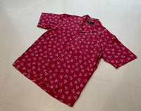 90s Vintage Polo RalphLauren 100% Rayon Triangle OpenCollarShirt M Pink